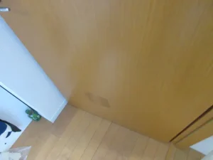 補修した箇所を立ったときの目線で見た様子